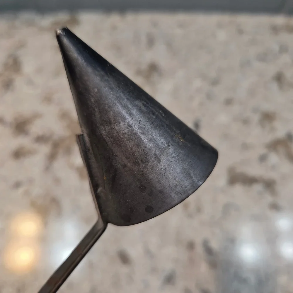 Vintage Metal Candle Snuffer Primitive Hand Forged Long Handle 8.5